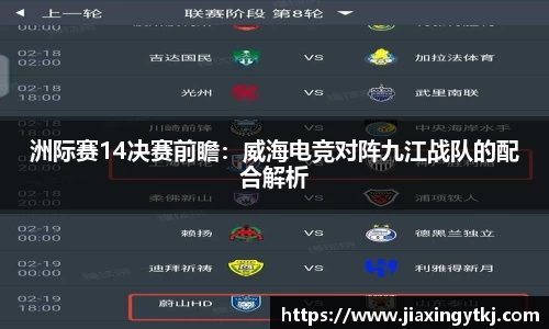 洲际赛14决赛前瞻：威海电竞对阵九江战队的配合解析